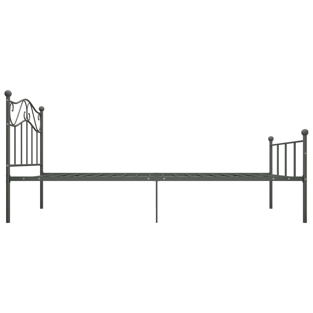 Sängynrunko harmaa metalli 90x200 cm - Sisustajankoti.fi