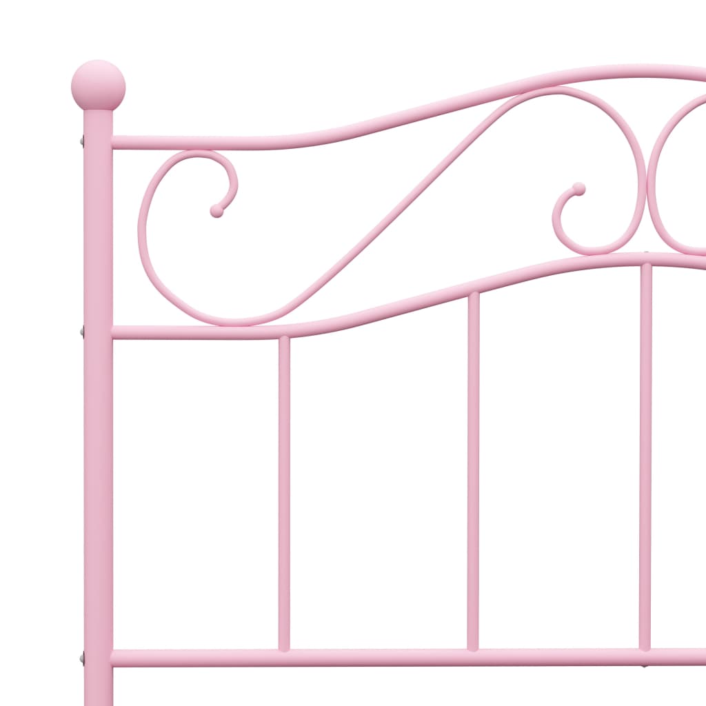 Sängynrunko pinkki metalli 90x200 cm - Sisustajankoti.fi