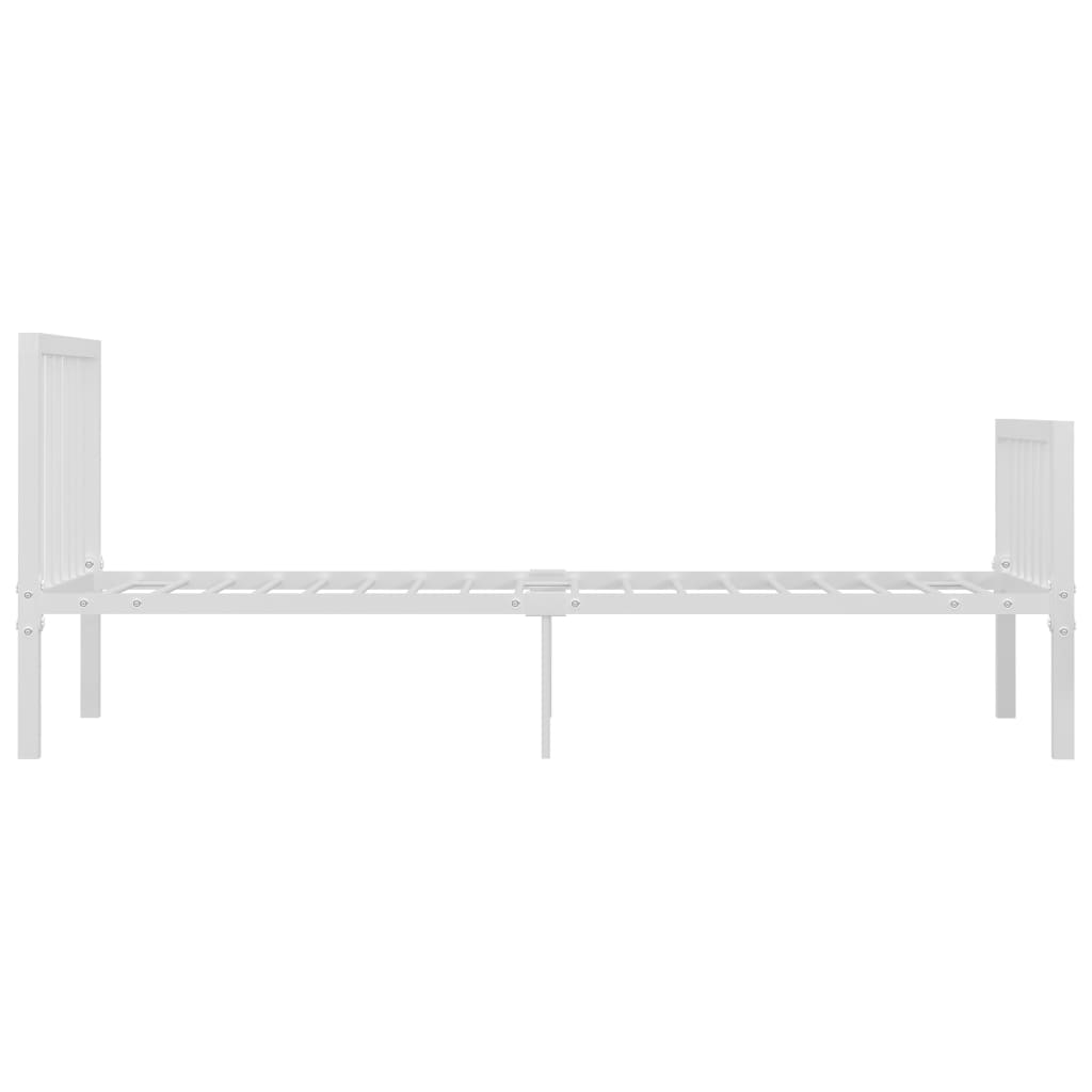 Sängynrunko valkoinen metalli 90x200 cm - Sisustajankoti.fi