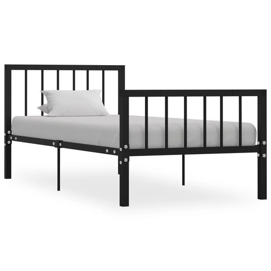 Sängynrunko musta metalli 90x200 cm - Sisustajankoti.fi
