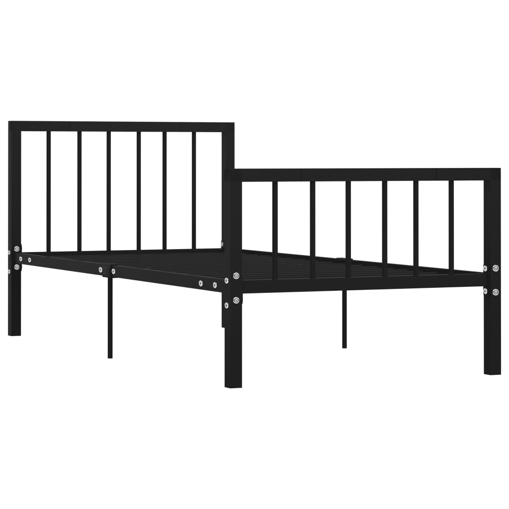 Sängynrunko musta metalli 90x200 cm - Sisustajankoti.fi