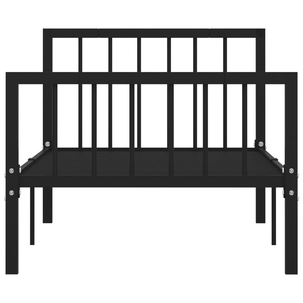 Sängynrunko musta metalli 90x200 cm - Sisustajankoti.fi