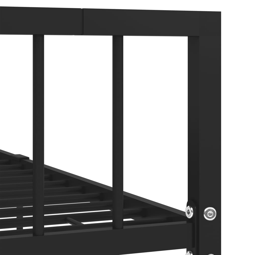 Sängynrunko musta metalli 90x200 cm - Sisustajankoti.fi
