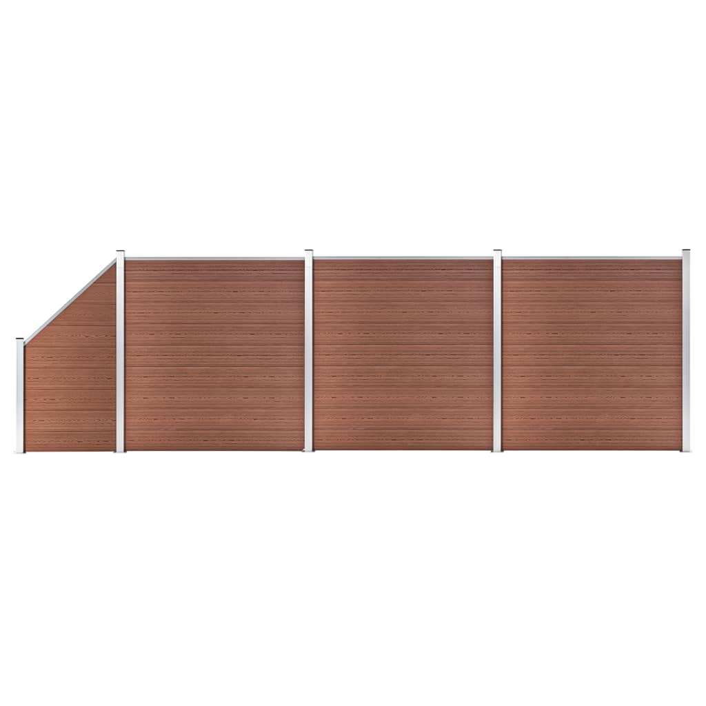WPC aitasarja 3 neliöpaneelia + 1 vinopaneeli 619x186 cm ruskea - Sisustajankoti.fi