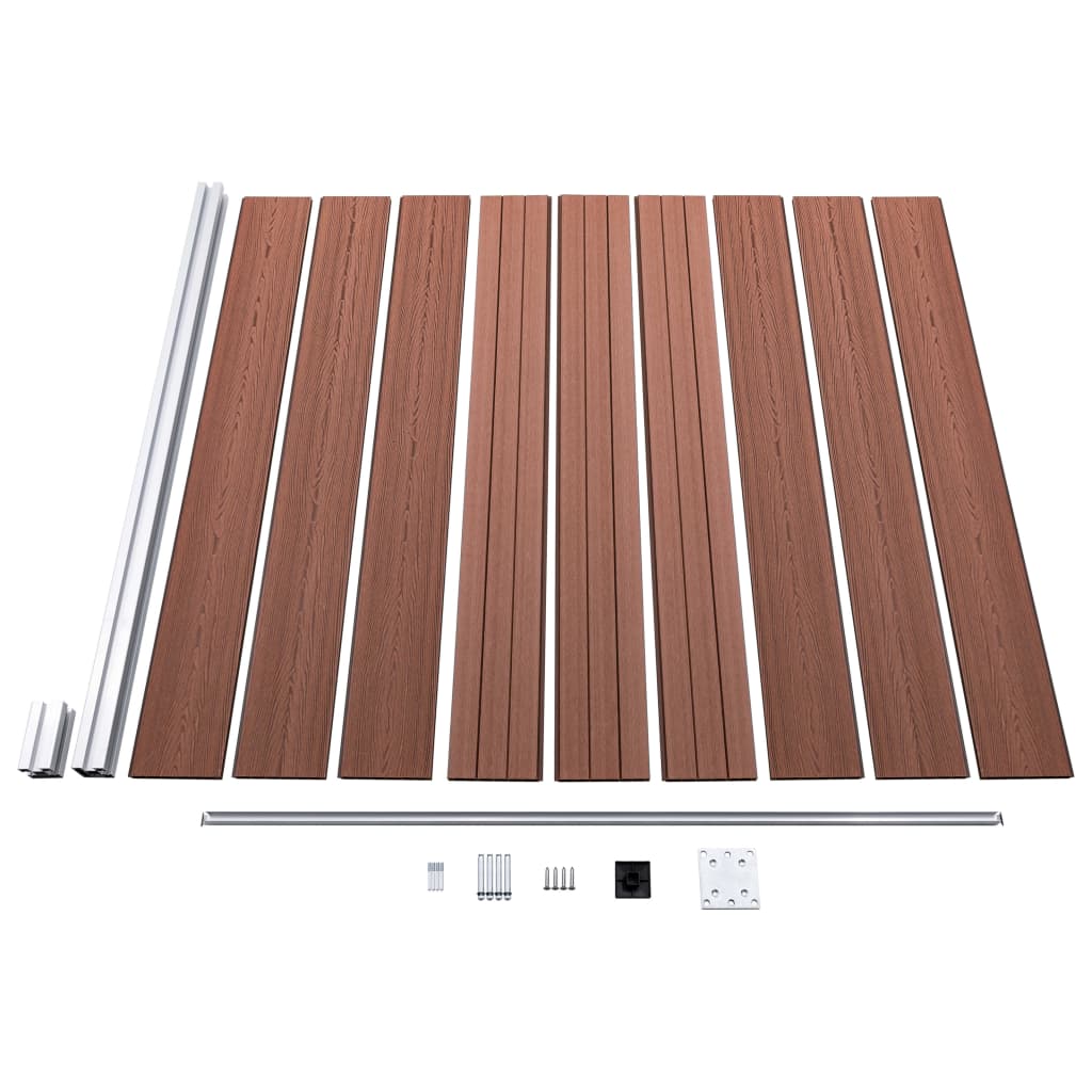Aitasarja 10 paneelia + 1 vinopaneeli WPC 1830x186 cm ruskea - Sisustajankoti.fi