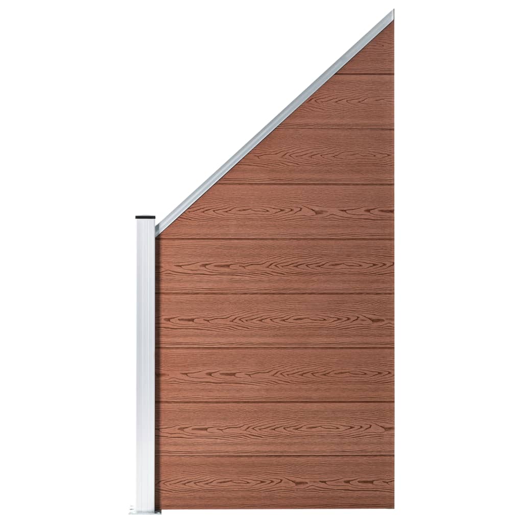 Aitasarja 10 paneelia + 1 vinopaneeli WPC 1830x186 cm ruskea - Sisustajankoti.fi