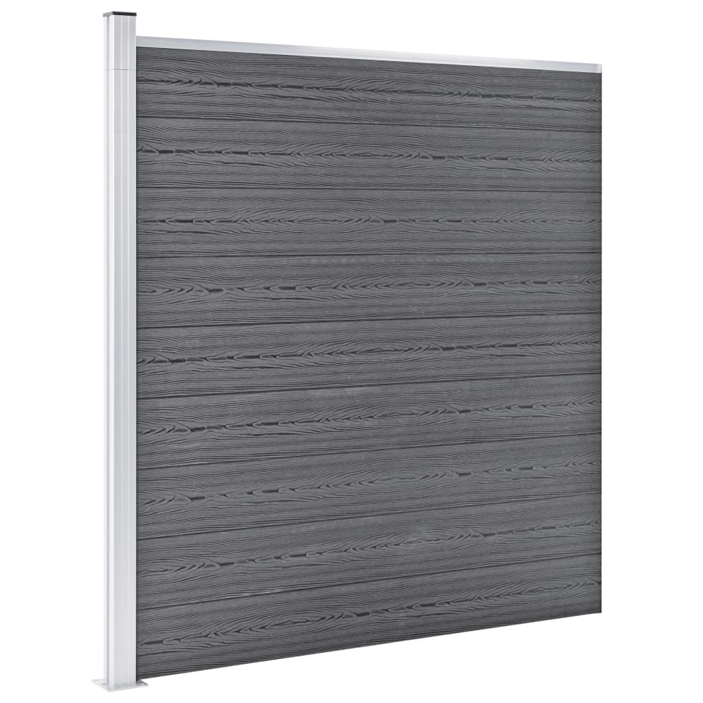 Aitasarja 10 paneelia + 1 vinopaneeli WPC 1830x186 cm harmaa - Sisustajankoti.fi