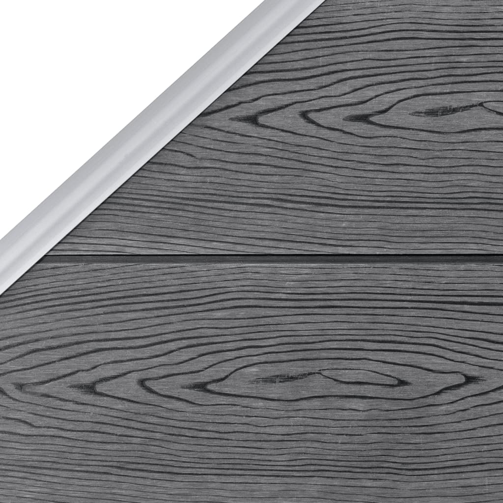 Aitasarja 10 paneelia + 1 vinopaneeli WPC 1830x186 cm harmaa - Sisustajankoti.fi