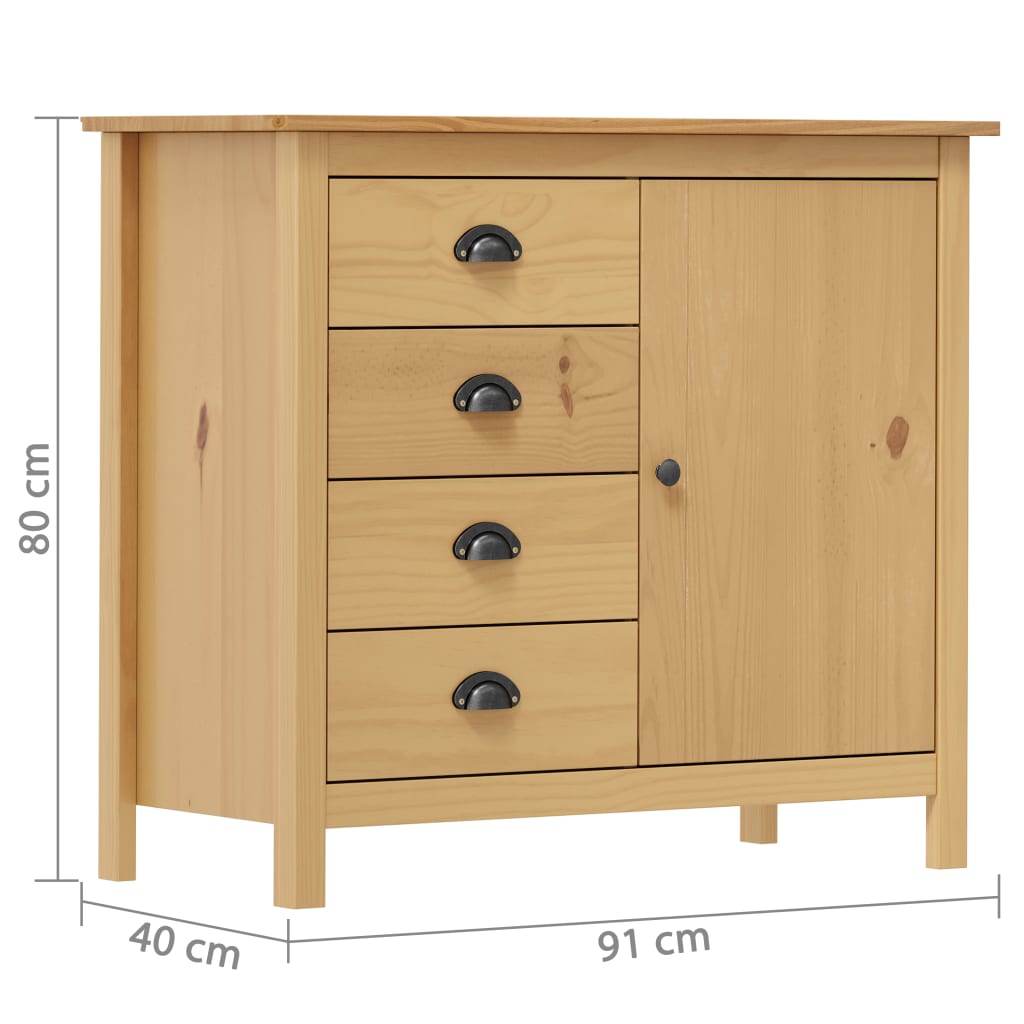 Lipasto Hill hunajanruskea 91x40x80 cm täysi mänty - Sisustajankoti.fi