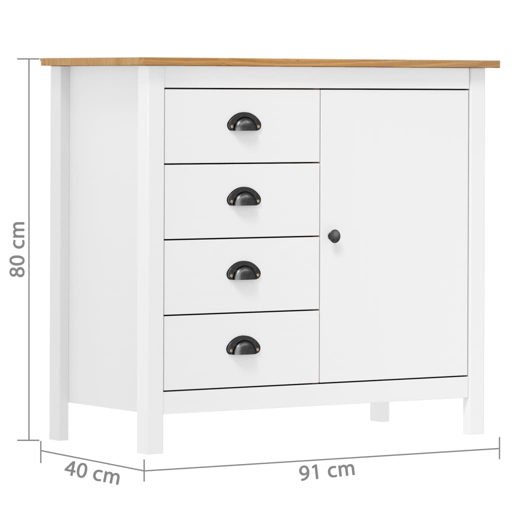 Senkki Hill valkoinen 91x40x80 cm täysi mänty - Sisustajankoti.fi