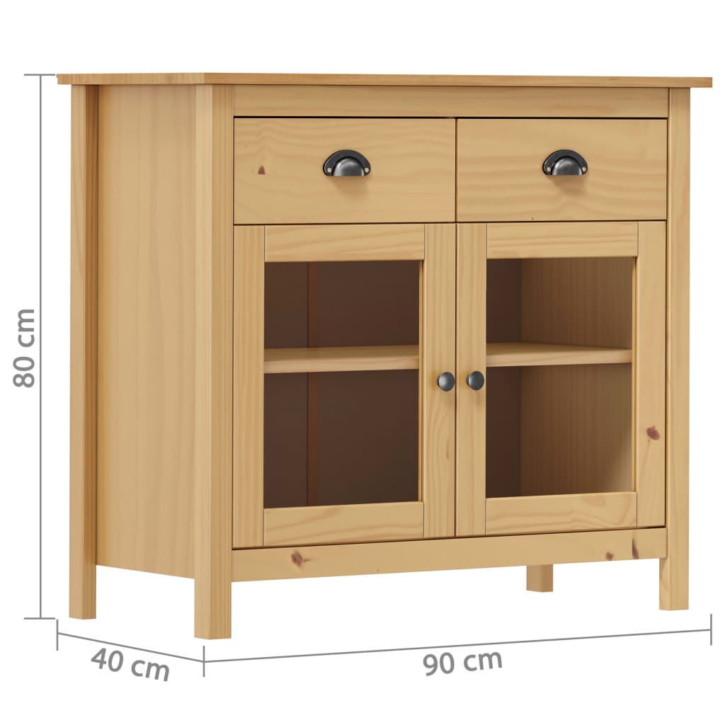 Lipasto Hill hunajanruskea 90x40x80 cm täysi mänty - Sisustajankoti.fi