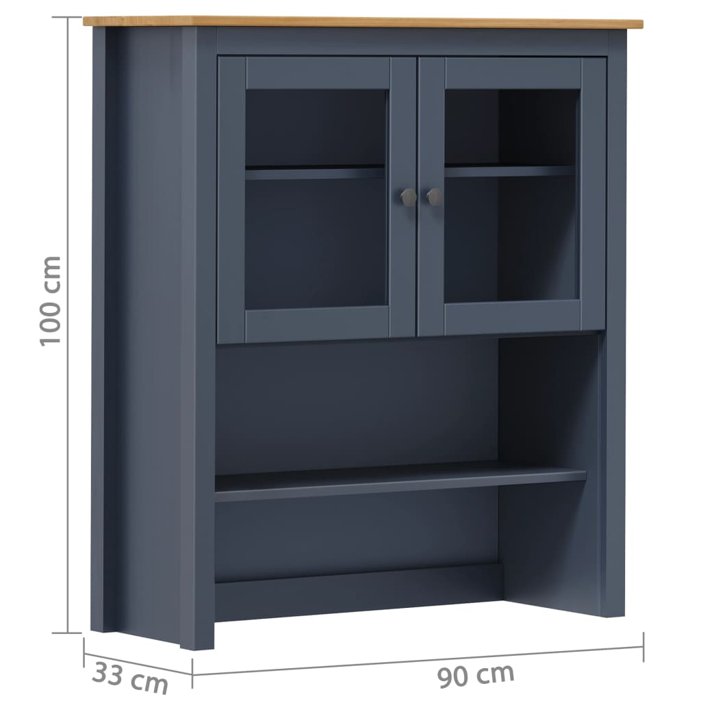 Senkin yläosa Hill harmaa 90x33x100 cm täysi mänty - Sisustajankoti.fi
