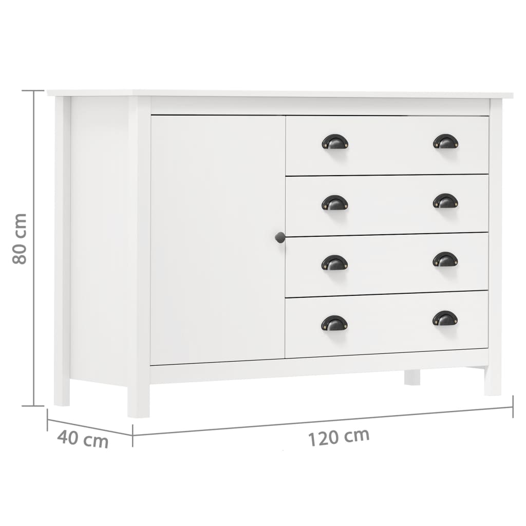 Lipasto Hill valkoinen 120x40x80 cm täysi mänty - Sisustajankoti.fi