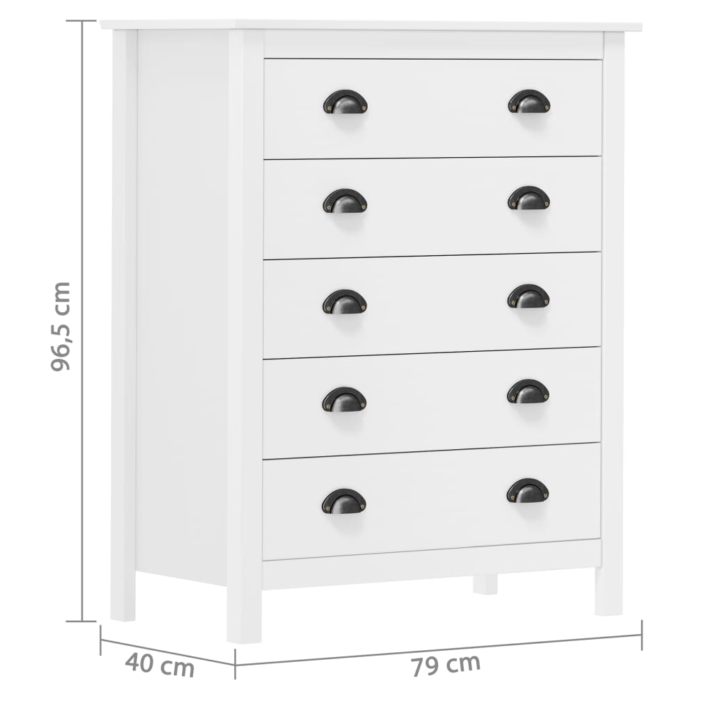 Lipasto Hill 5 laatikkoa 79x40x96,5 cm täysi mänty - Sisustajankoti.fi