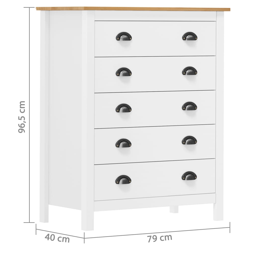 Lipasto Hill 5 laatikkoa 79x40x96,5 cm täysi mänty - Sisustajankoti.fi