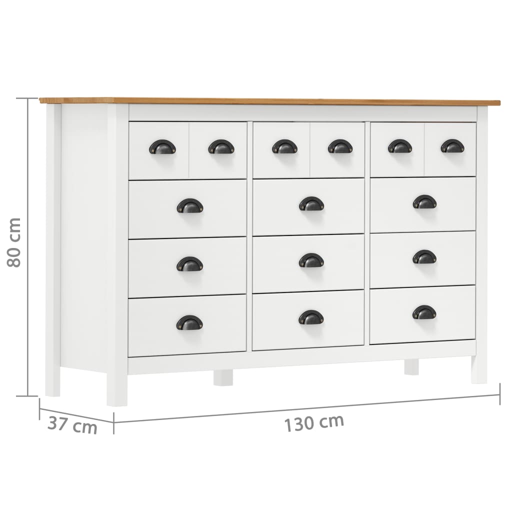 Lipasto Hill valkoinen 130x37x80 cm täysi mänty - Sisustajankoti.fi