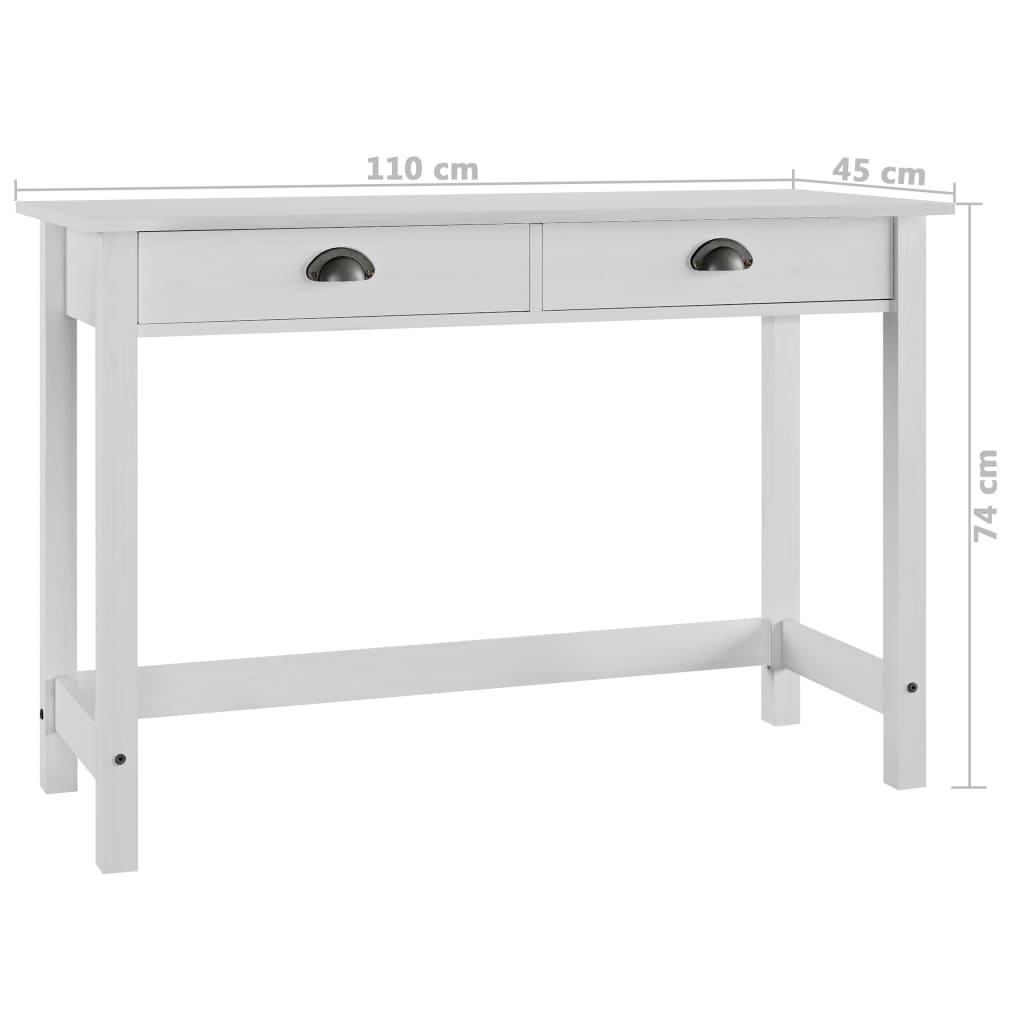 Sivupöytä Hill Range 2 laatikolla 110x45x74 cm täysi mänty - Sisustajankoti.fi