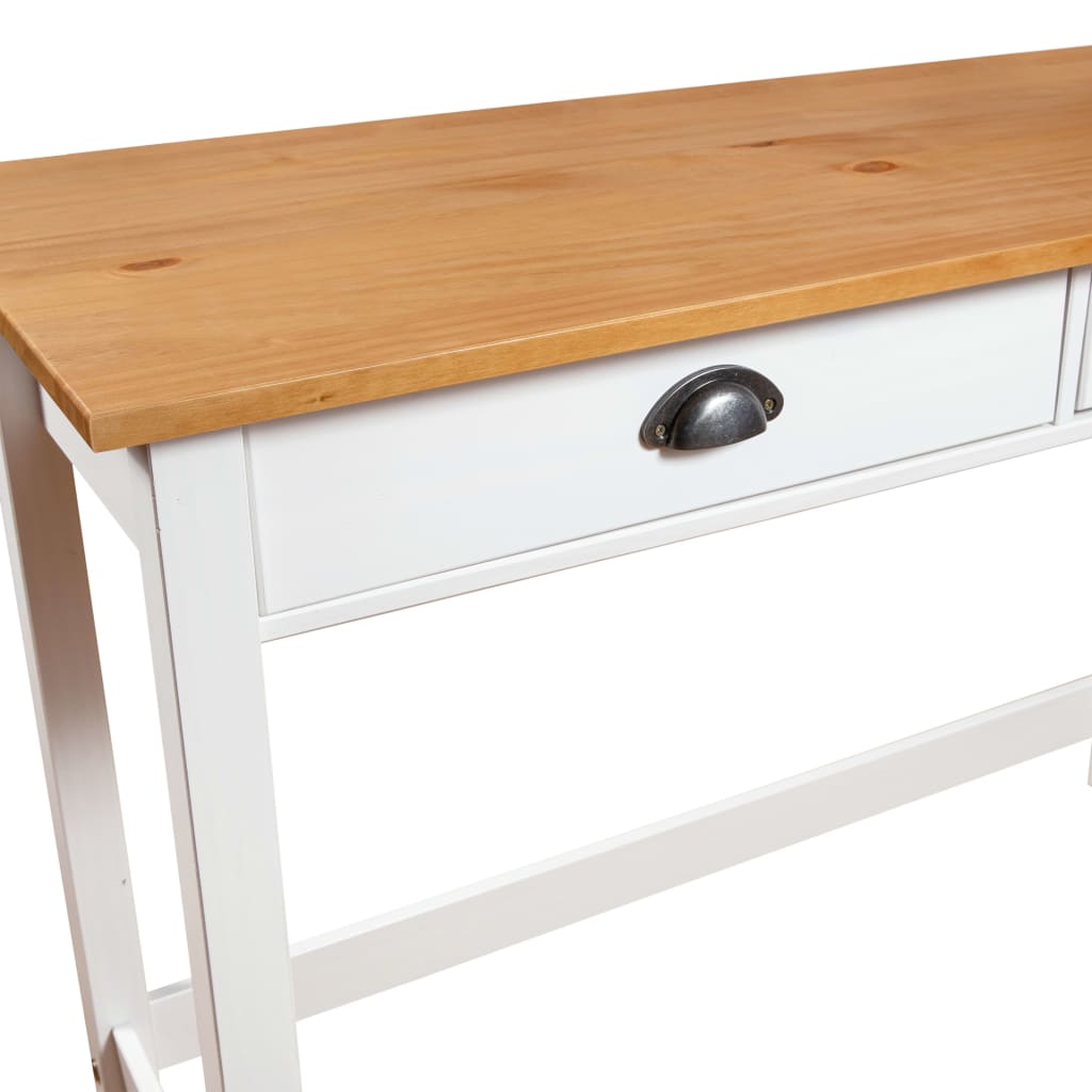 Sivupöytä Hill 2 laatikolla 110x45x74 cm täysi mänty - Sisustajankoti.fi