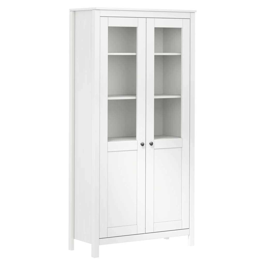 Vitriini Hill valkoinen 85x37x170,5 cm täysi mänty - Sisustajankoti.fi
