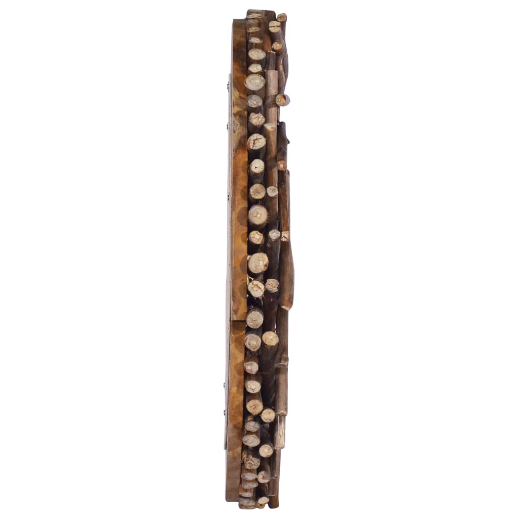 Seinäpeili 60 cm tiikki pyöreä - Sisustajankoti.fi