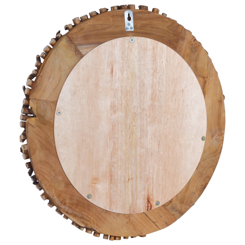 Seinäpeili 60 cm tiikki pyöreä - Sisustajankoti.fi