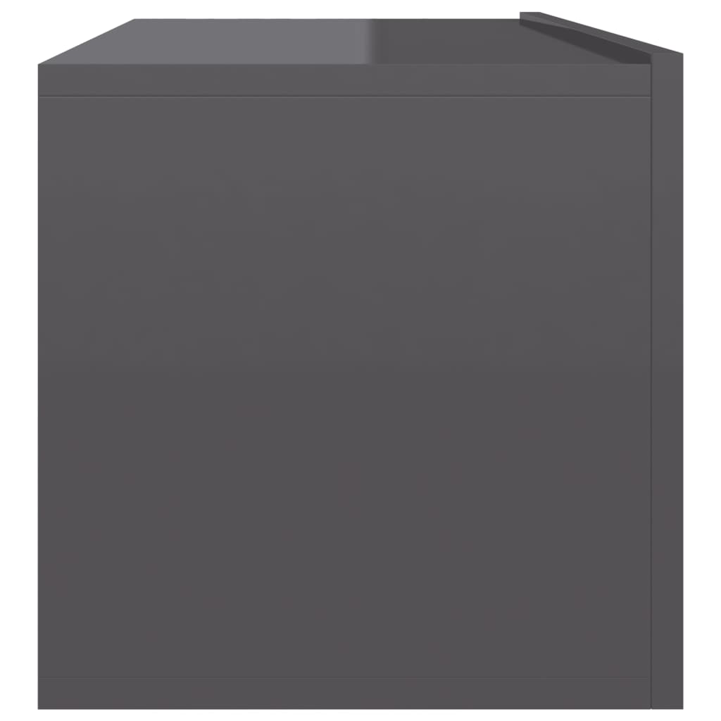 TV-taso korkeakiilto harmaa 100x30x30 cm - Sisustajankoti.fi