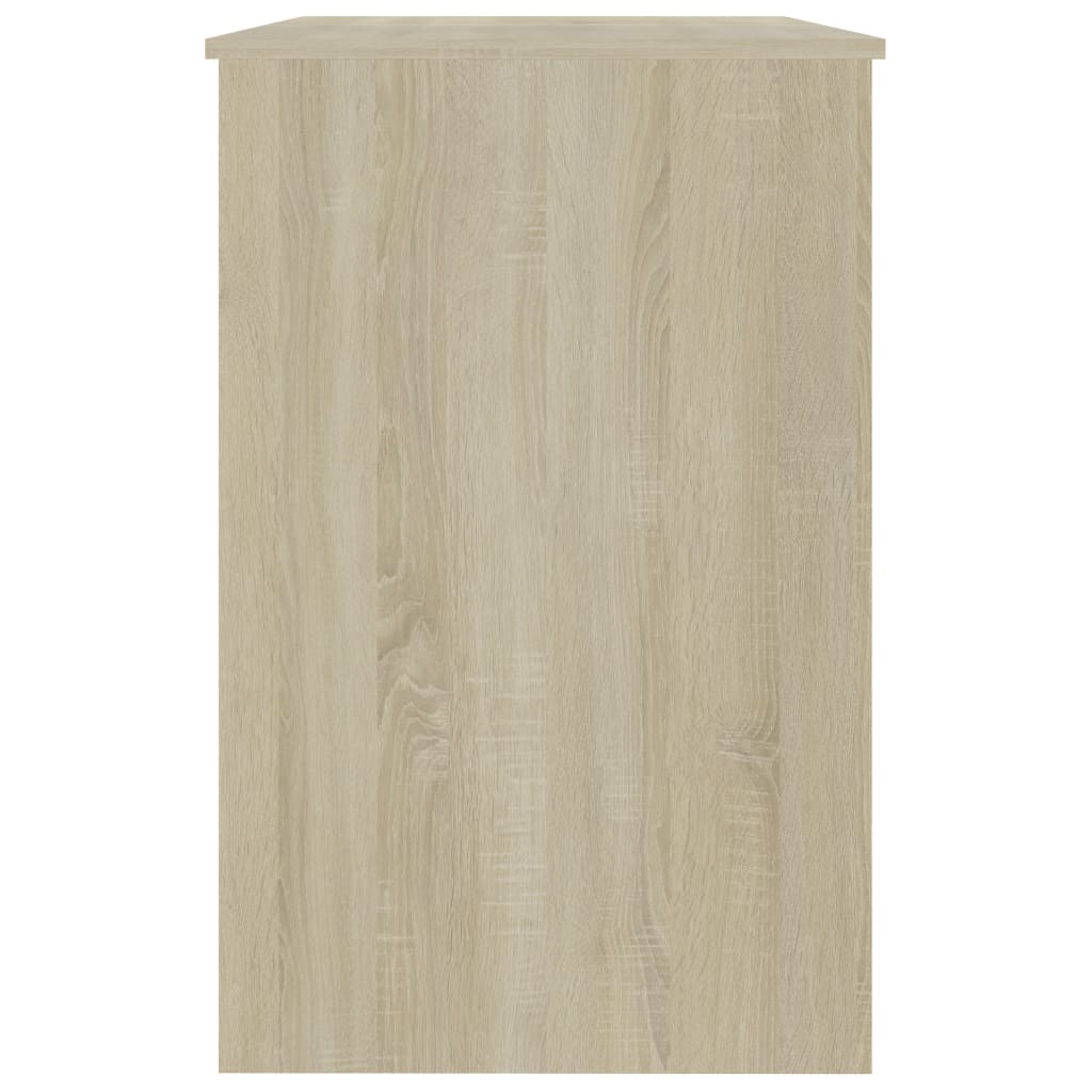 Työpöytä valkoinen ja tammi 100x50x76 cm - Sisustajankoti.fi
