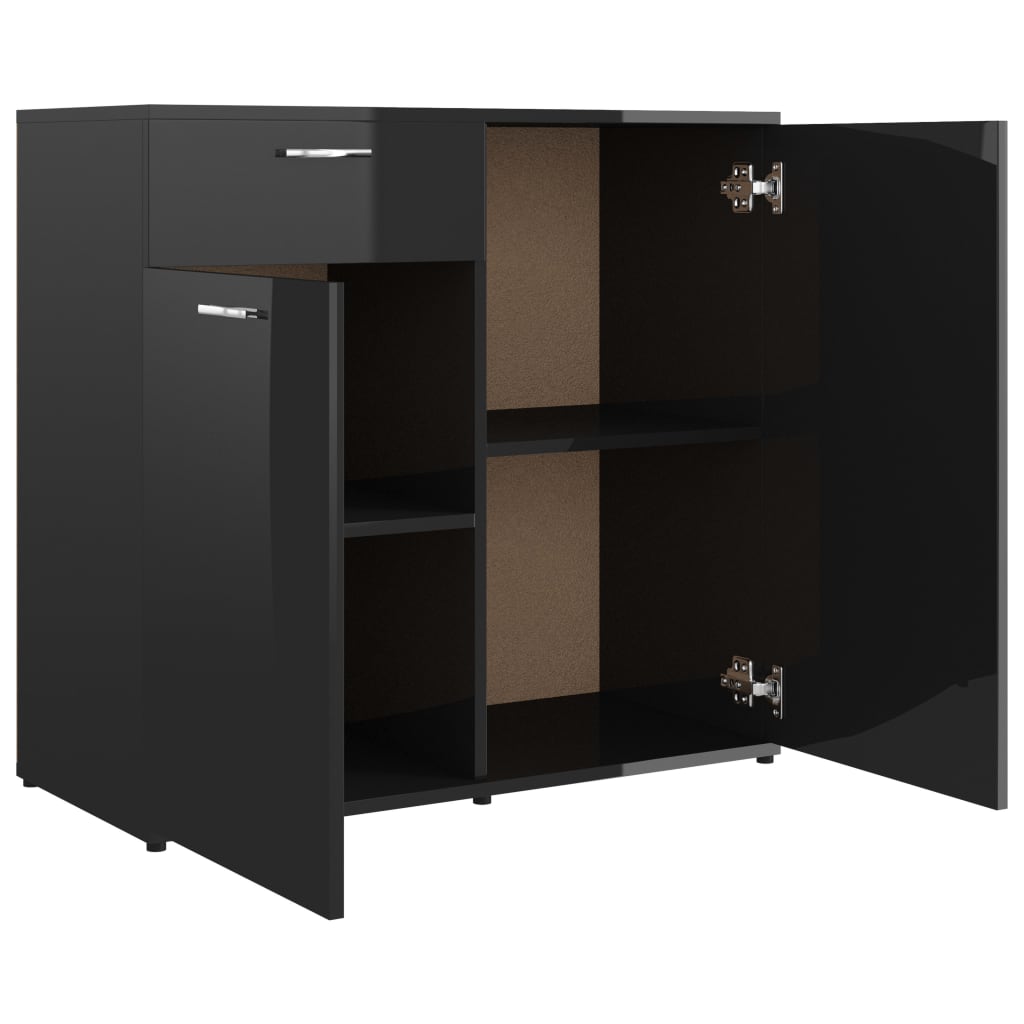 Senkki korkeakiilto musta 80x36x75 cm - Sisustajankoti.fi