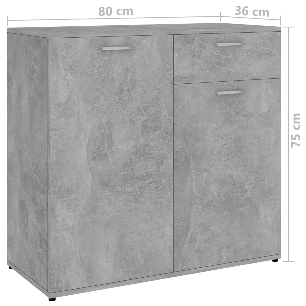 Senkki betoninharmaa 80x36x75 cm - Sisustajankoti.fi