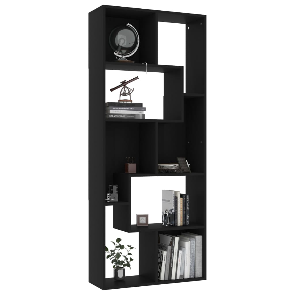 Kirjahylly musta 67x24x161 cm - Sisustajankoti.fi