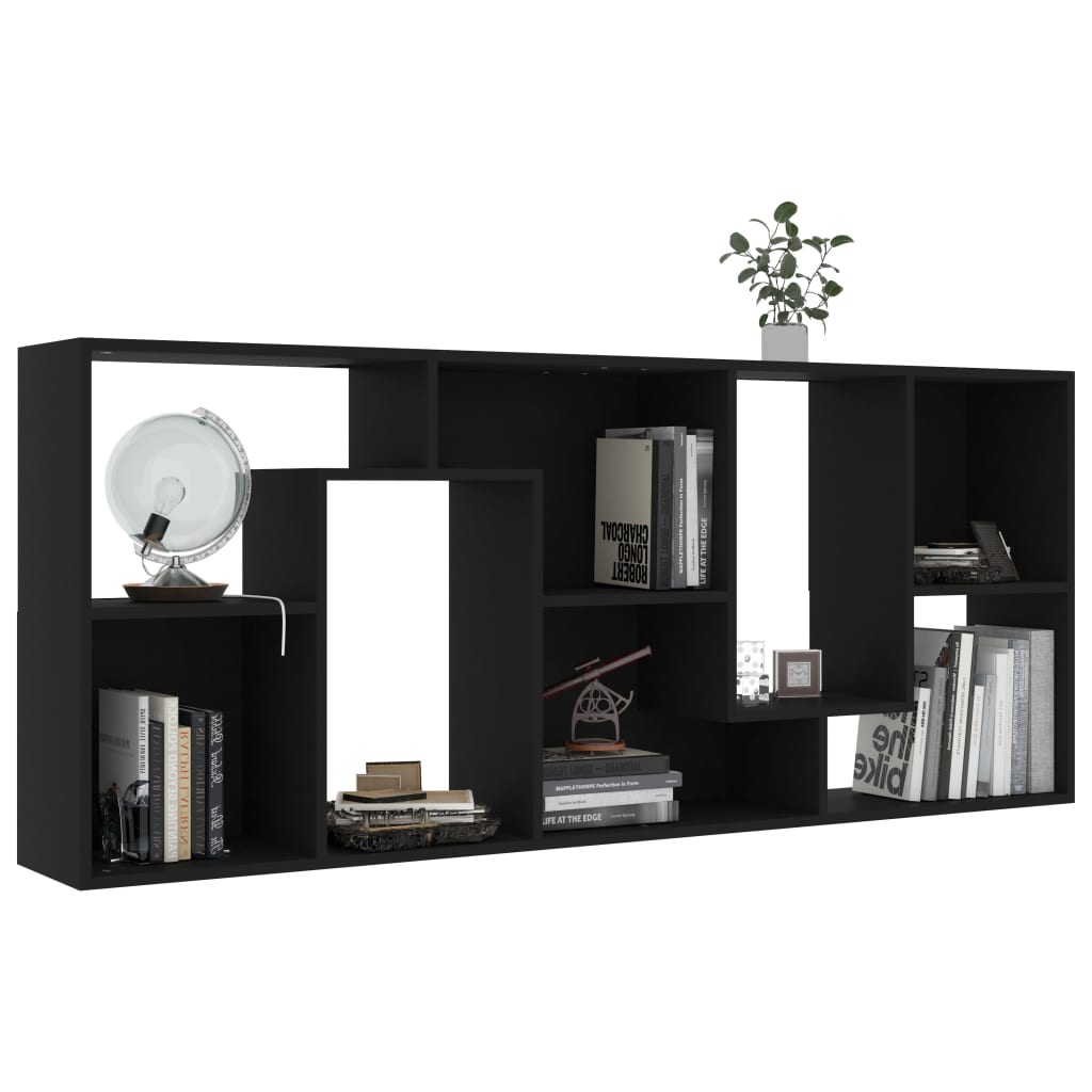 Kirjahylly musta 67x24x161 cm - Sisustajankoti.fi