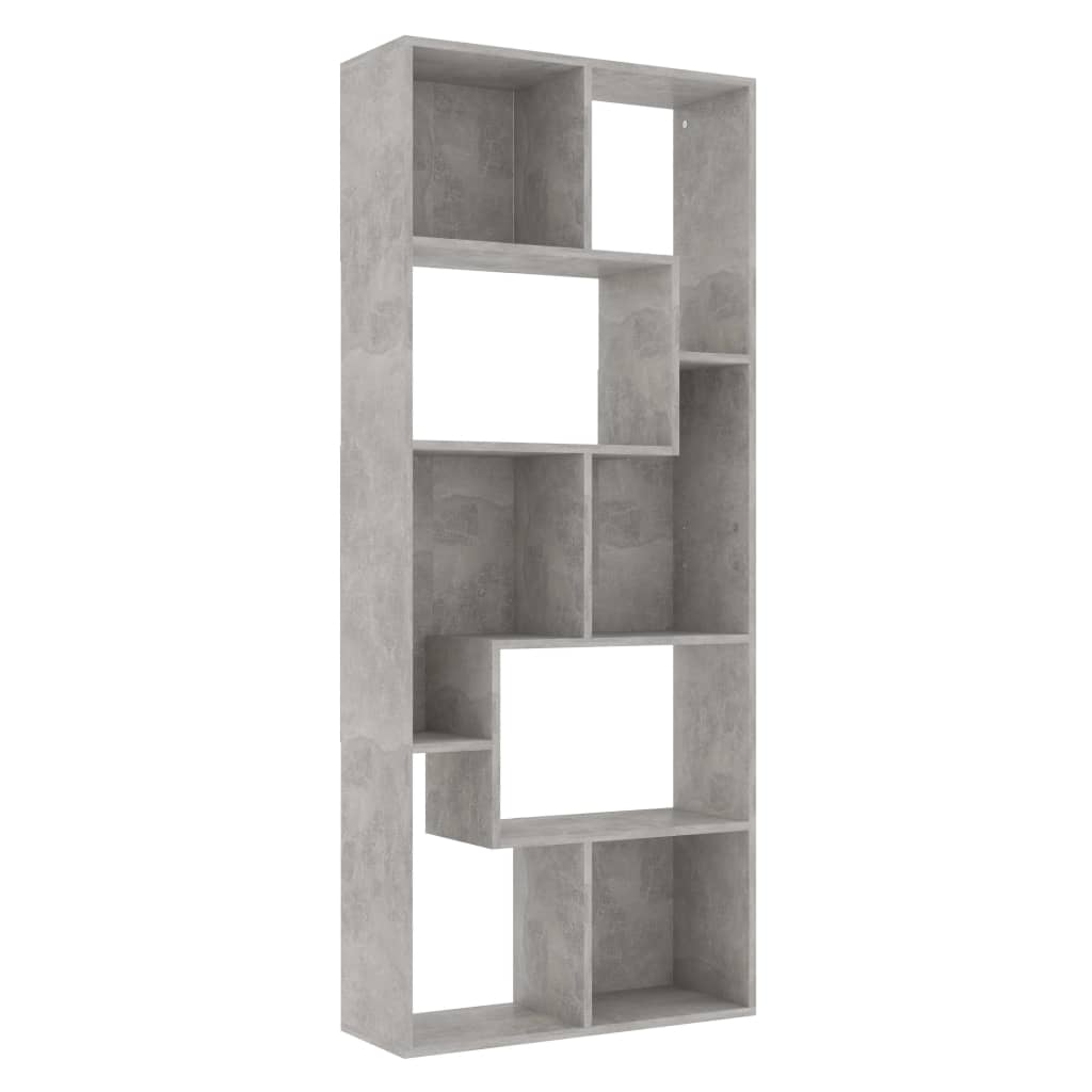 Kirjahylly betoninharmaa 67x24x161 cm - Sisustajankoti.fi