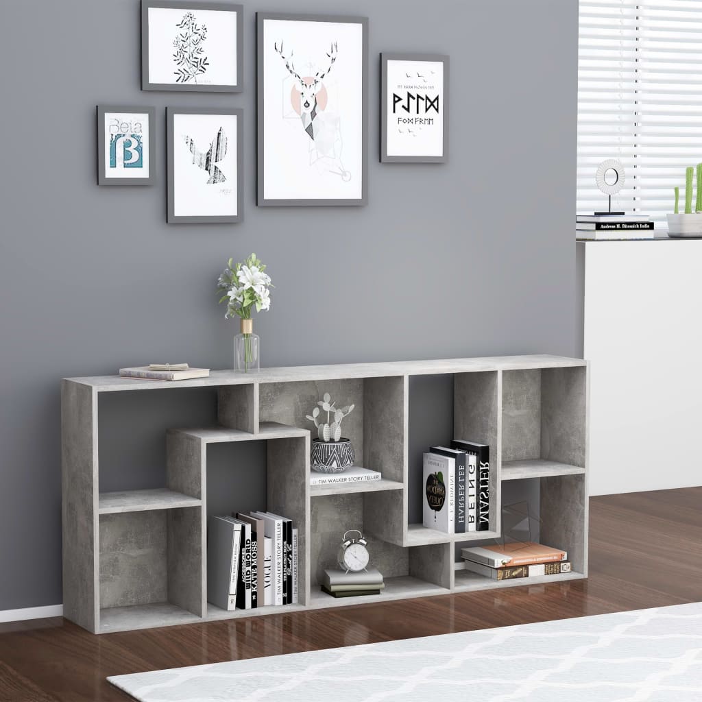 Kirjahylly betoninharmaa 67x24x161 cm - Sisustajankoti.fi