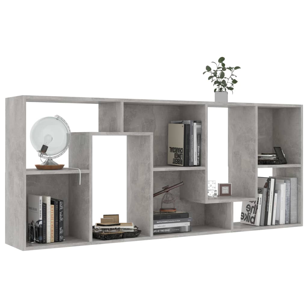 Kirjahylly betoninharmaa 67x24x161 cm - Sisustajankoti.fi