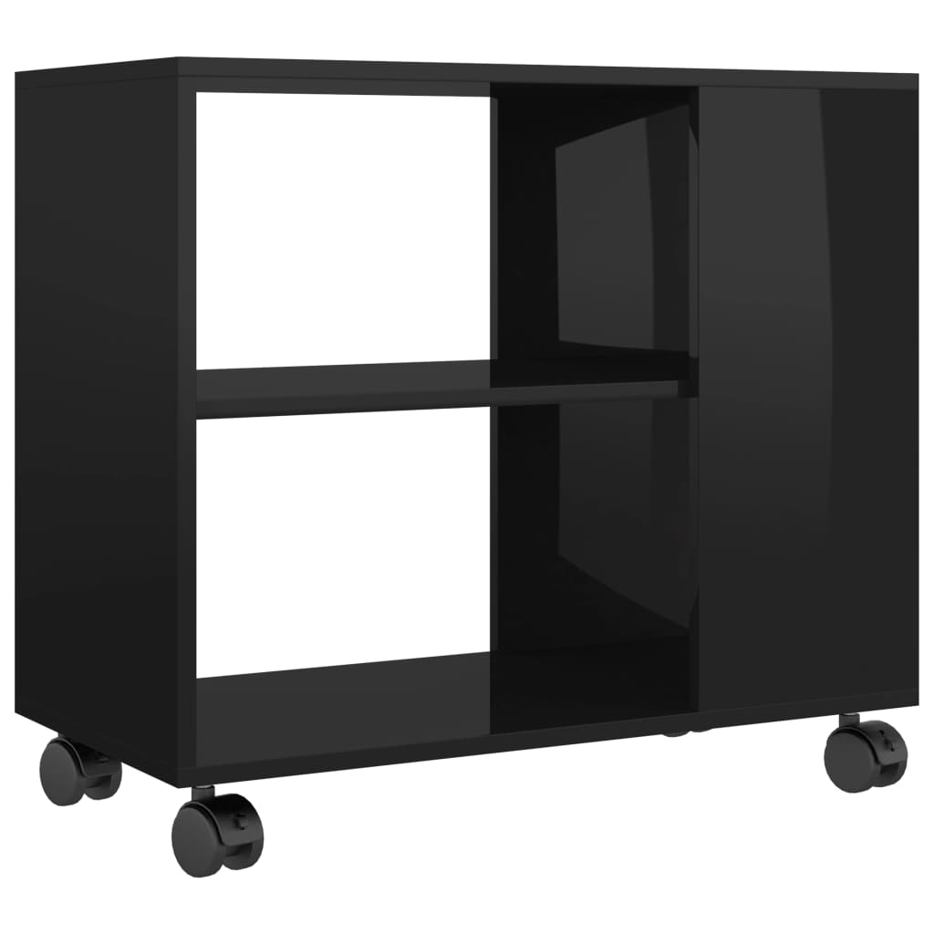 Sivupöytä korkeakiilto musta 70x35x55 cm - Sisustajankoti.fi