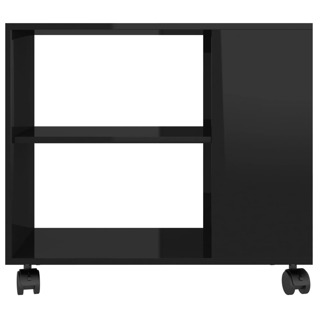 Sivupöytä korkeakiilto musta 70x35x55 cm - Sisustajankoti.fi
