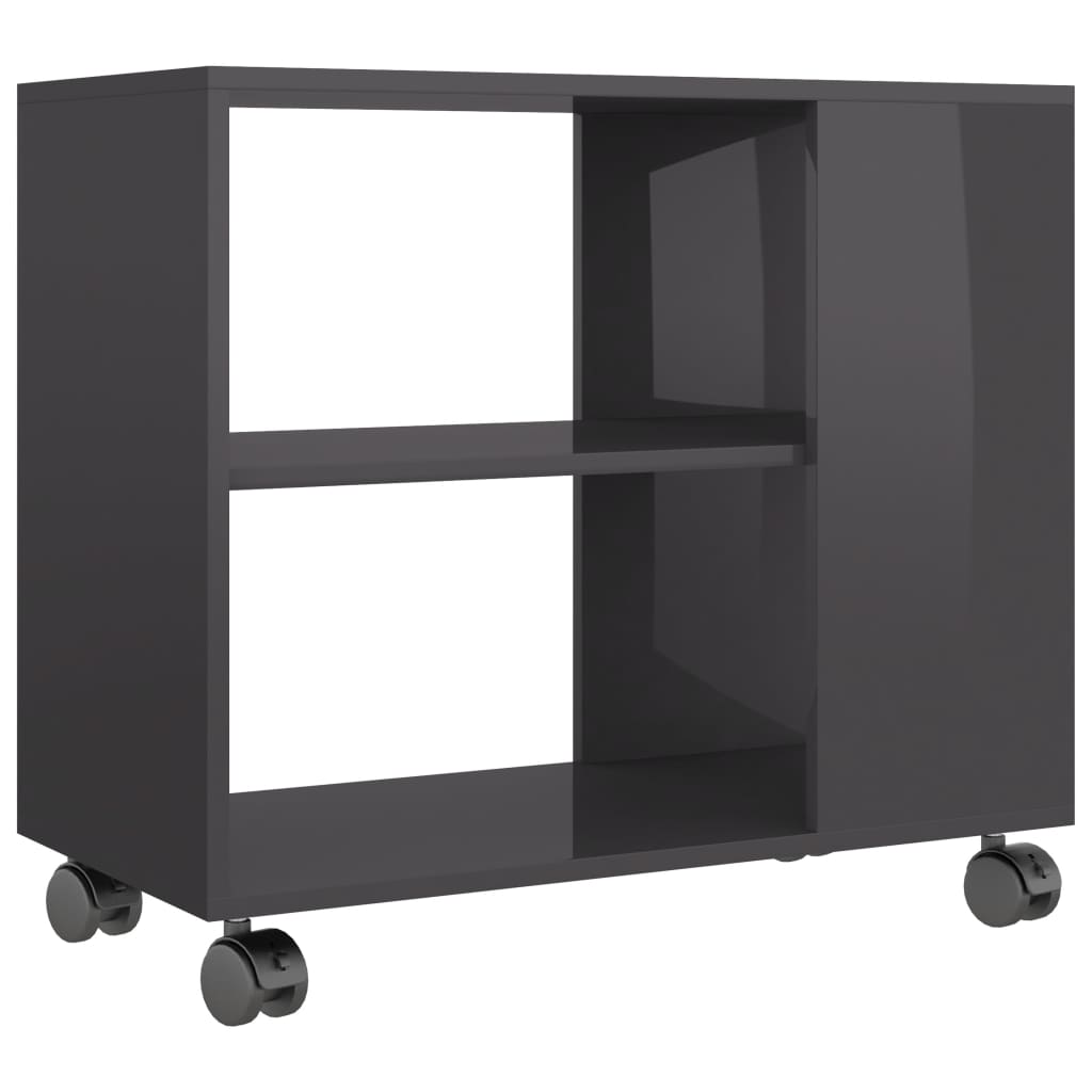 Sivupöytä korkeakiilto harmaa 70x35x55 cm - Sisustajankoti.fi