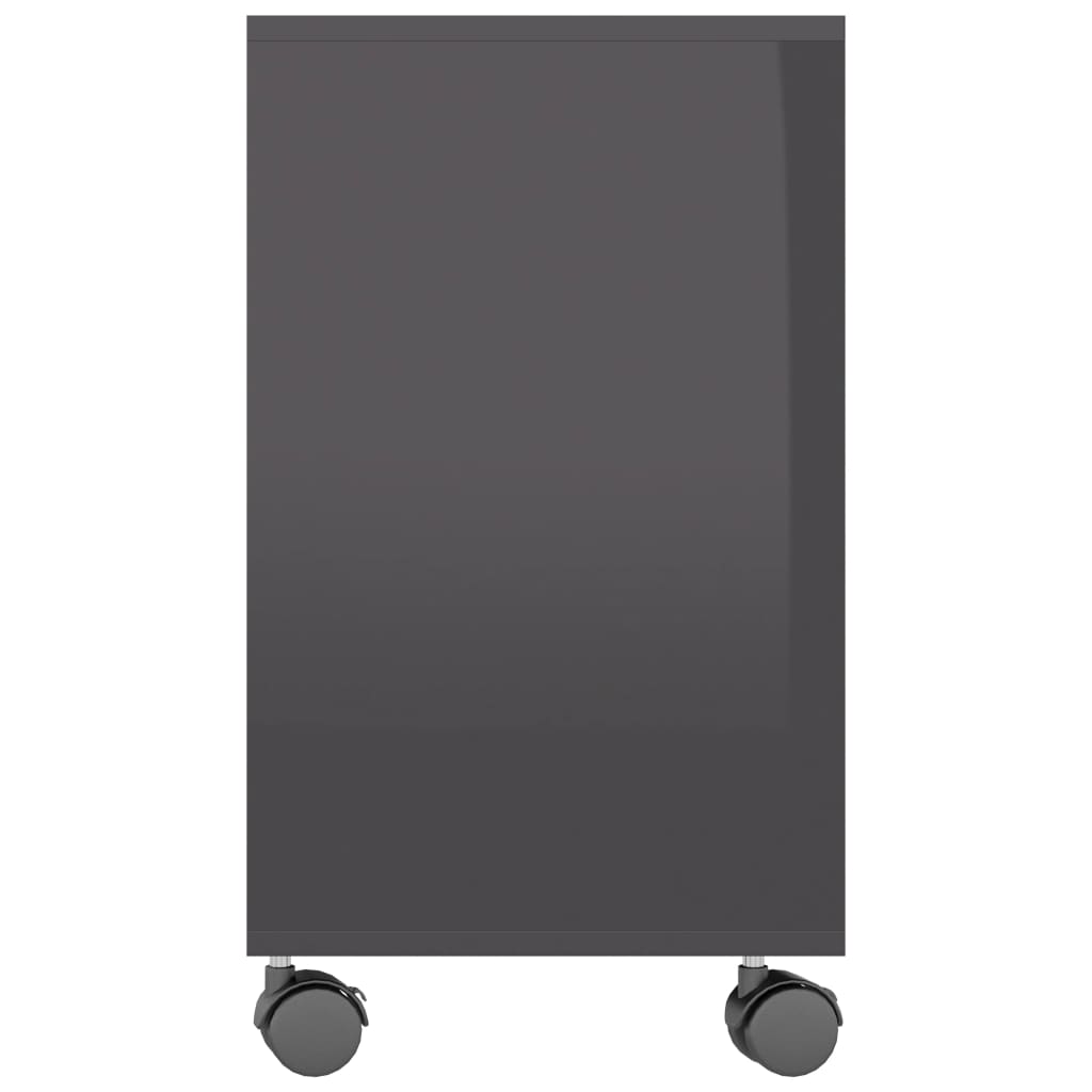 Sivupöytä korkeakiilto harmaa 70x35x55 cm - Sisustajankoti.fi