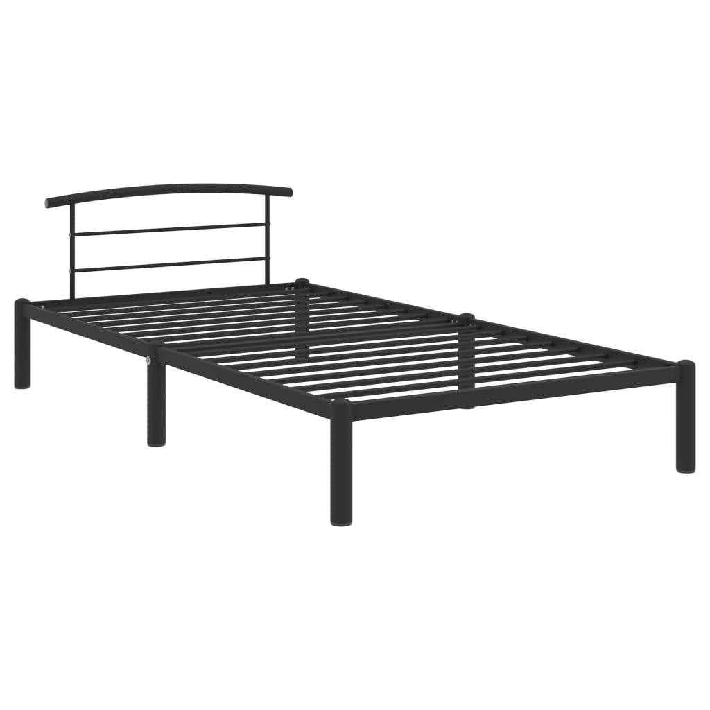 Sängynrunko musta metalli 90x200 cm - Sisustajankoti.fi