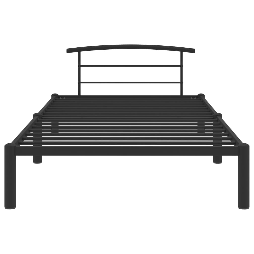 Sängynrunko musta metalli 90x200 cm - Sisustajankoti.fi