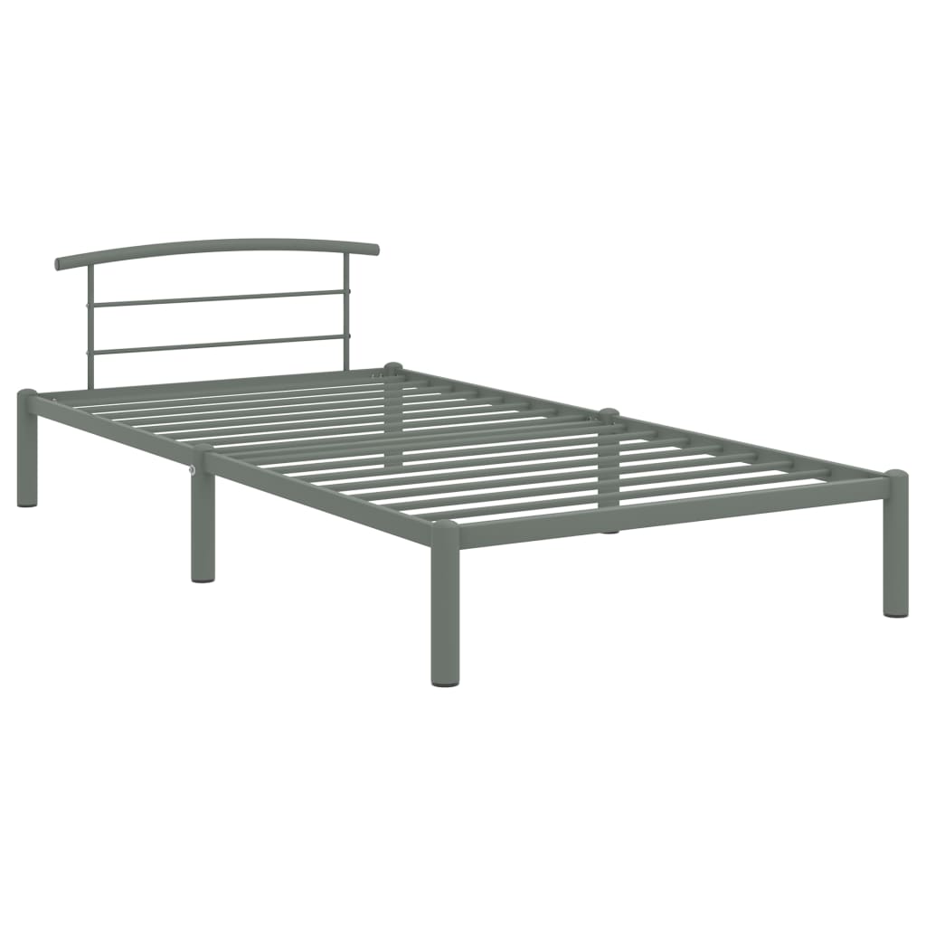 Sängynrunko harmaa metalli 90x200 cm - Sisustajankoti.fi