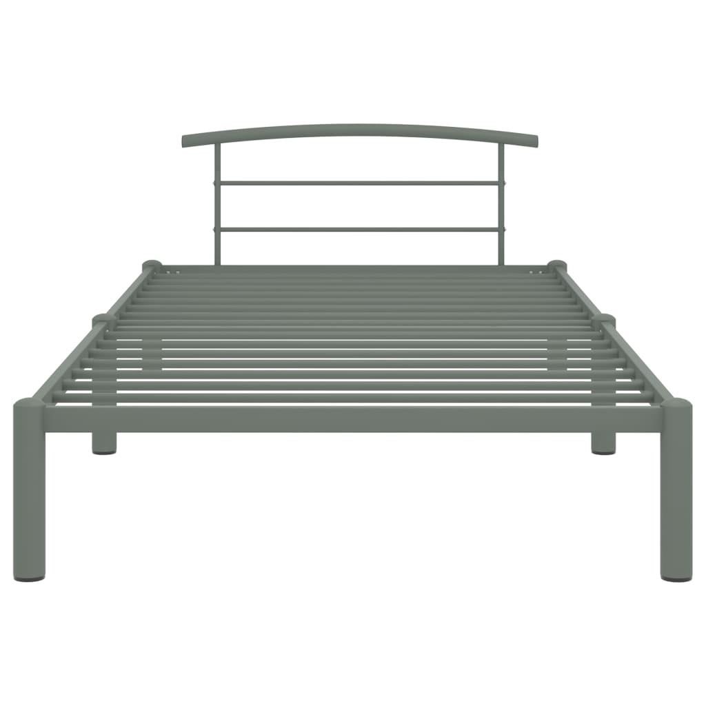 Sängynrunko harmaa metalli 90x200 cm - Sisustajankoti.fi