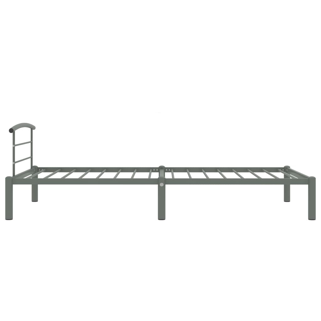 Sängynrunko harmaa metalli 90x200 cm - Sisustajankoti.fi