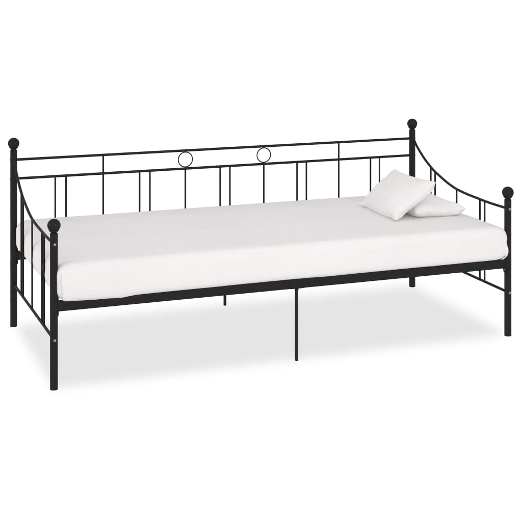 Päivävuoteenrunko musta metalli 90x200 cm - Sisustajankoti.fi