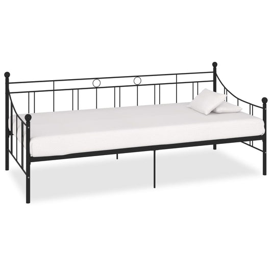 Päivävuoteenrunko musta metalli 90x200 cm - Sisustajankoti.fi