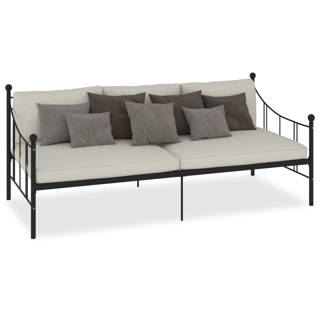 Päivävuoteenrunko musta metalli 90x200 cm - Sisustajankoti.fi