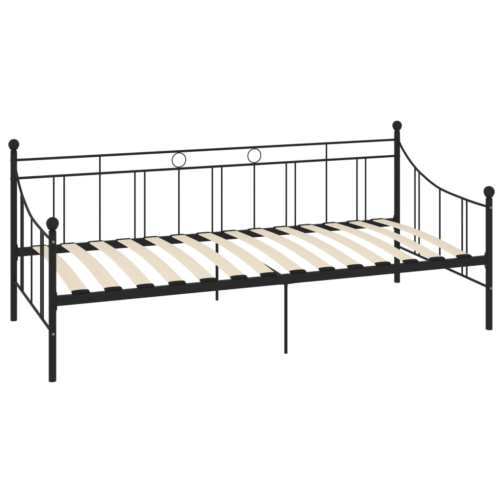 Päivävuoteenrunko musta metalli 90x200 cm - Sisustajankoti.fi