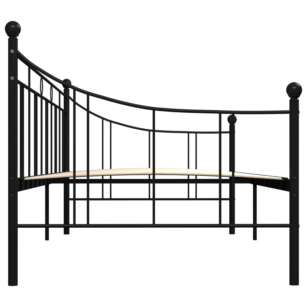 Päivävuoteenrunko musta metalli 90x200 cm - Sisustajankoti.fi