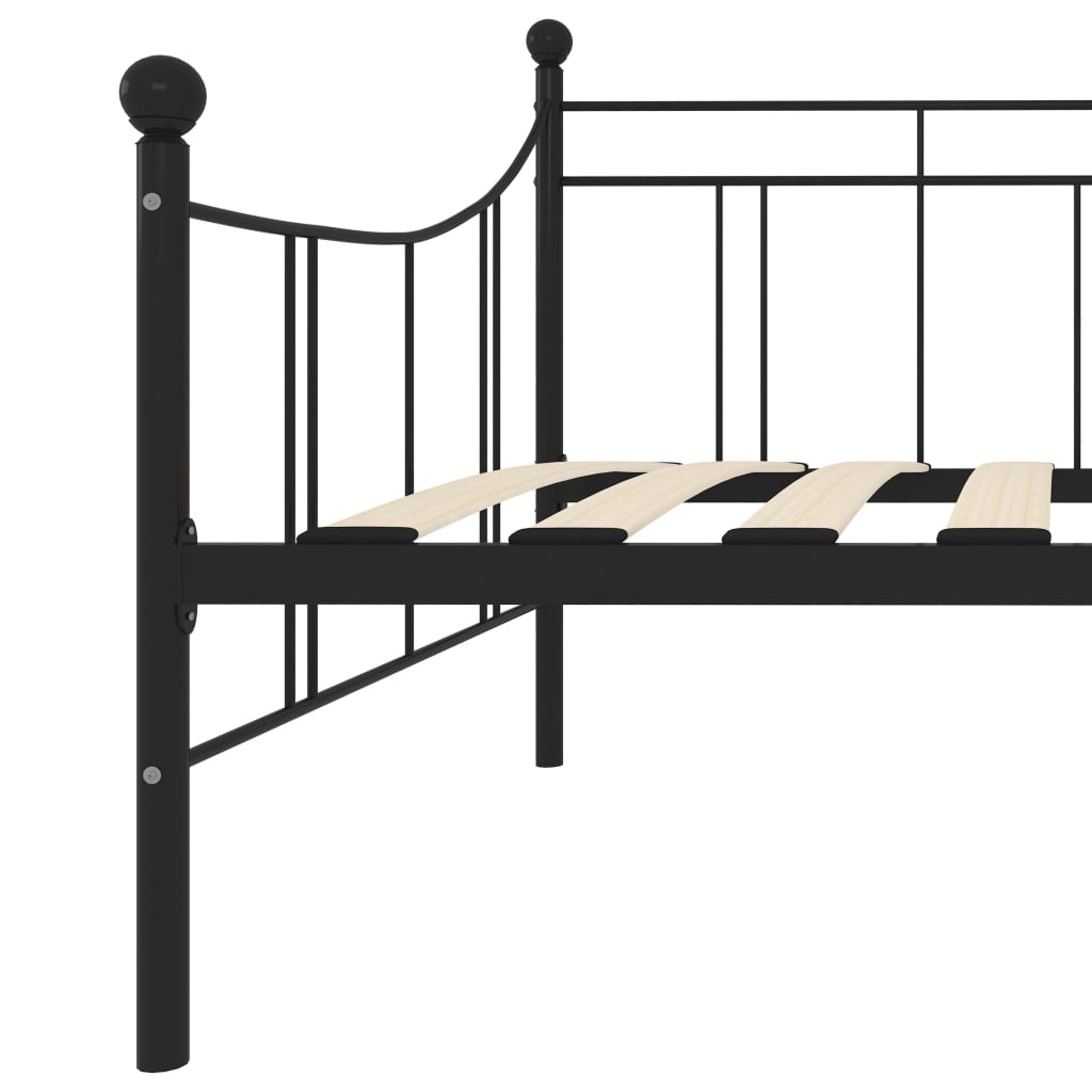 Päivävuoteenrunko musta metalli 90x200 cm - Sisustajankoti.fi