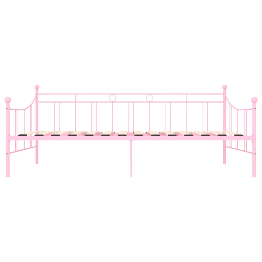 Päivävuoteenrunko pinkki metalli 90x200 cm - Sisustajankoti.fi
